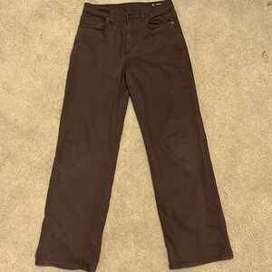 Brown straight leg jeans